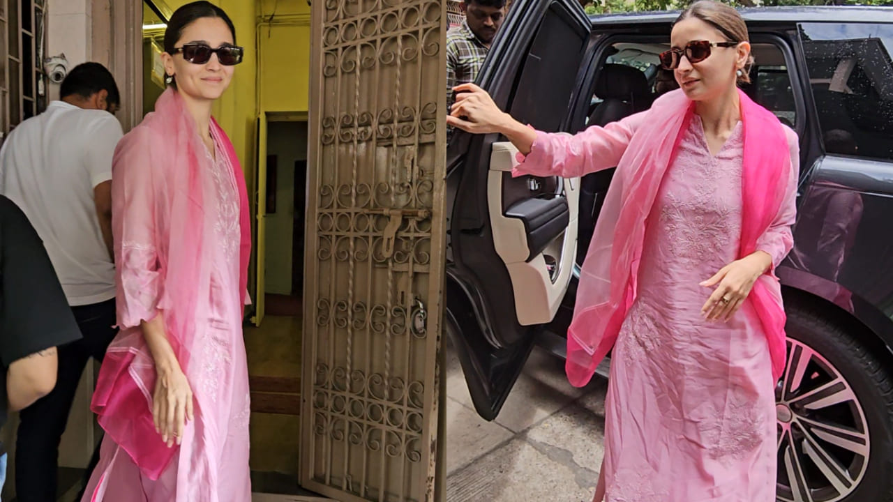 Alia Bhatt in pink suit