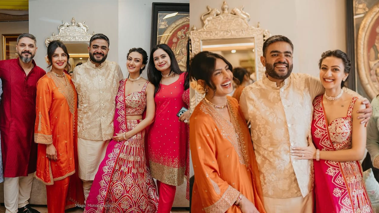 Priyanka Chopra in orange suit