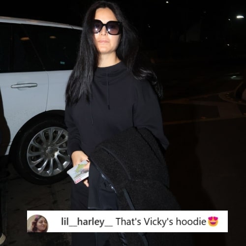 Katrina Kaif stuns in all-black look at airport; eagle-eyed fan says 'That's Vicky's hoodie'