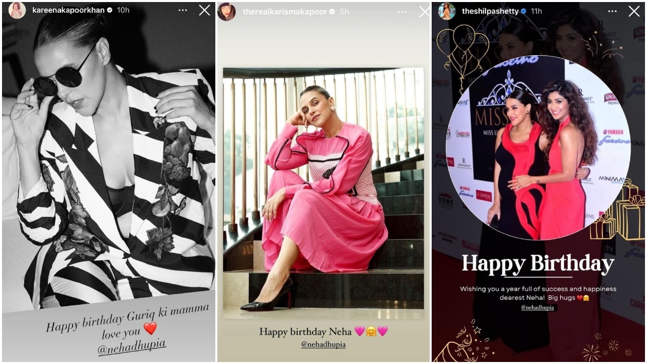 Kareena Kapoor Khan showers 'love' on birthday girl Neha Dhupia; Ananya Panday calls her 'hot mama', Karisma and others send good wishes