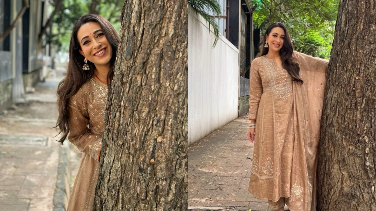 Karisma Kapoor’s Luxe ₹1.10L Bronze Suit is Pure Fashion Perfection