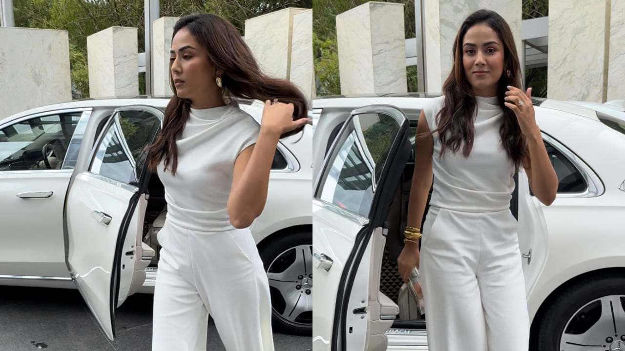 Mira Kapoor in white jumpsuit 