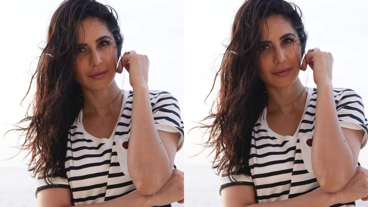 Katrina Kaif in striped top 