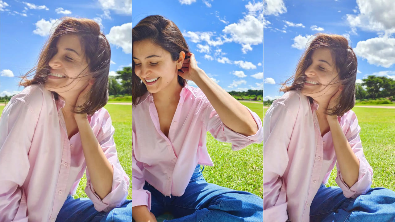 Anushka Sharma in easy breezy shirt and pants 