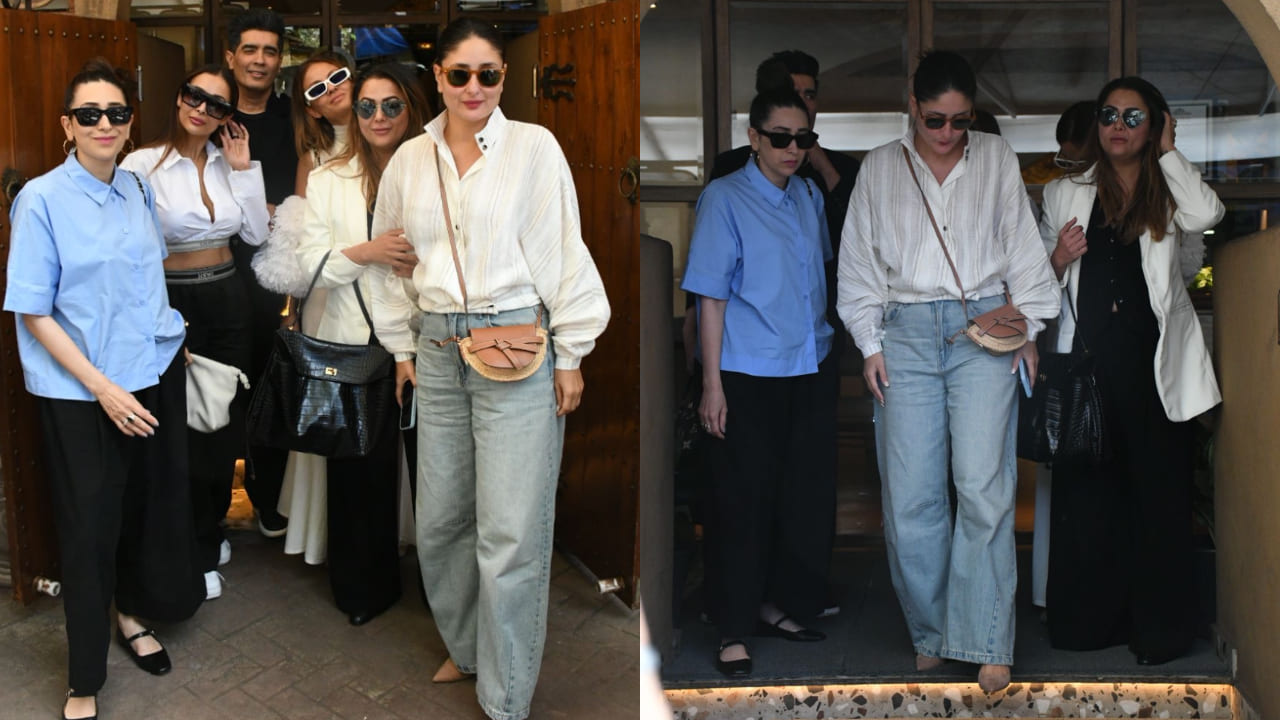 Kareena Kapoor in white shirt and denim jeans