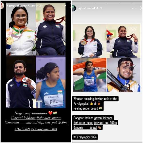 Paris 2024 Paralympics: Kareena Kapoor, Ayushmann Khurrana and more congratulate rifle shooter Avani Lekhara for securing GOLD