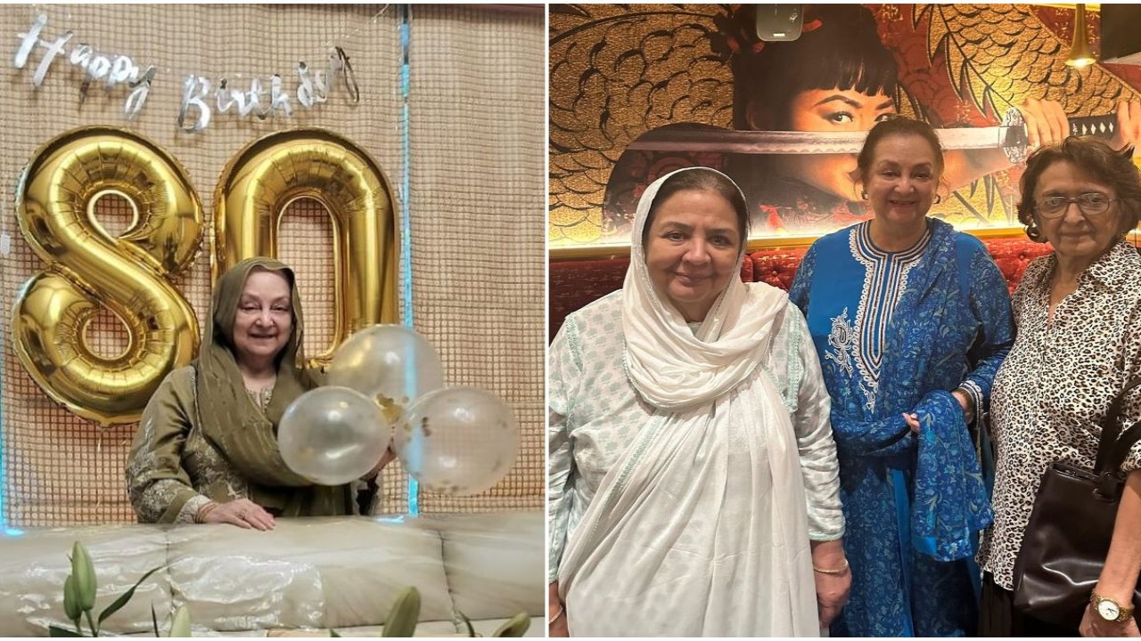 Inside Saira Banu’s 80th birthday celebrations: The legendary actress rings in the special day with family and friends including Farida Jalal; PICTURES