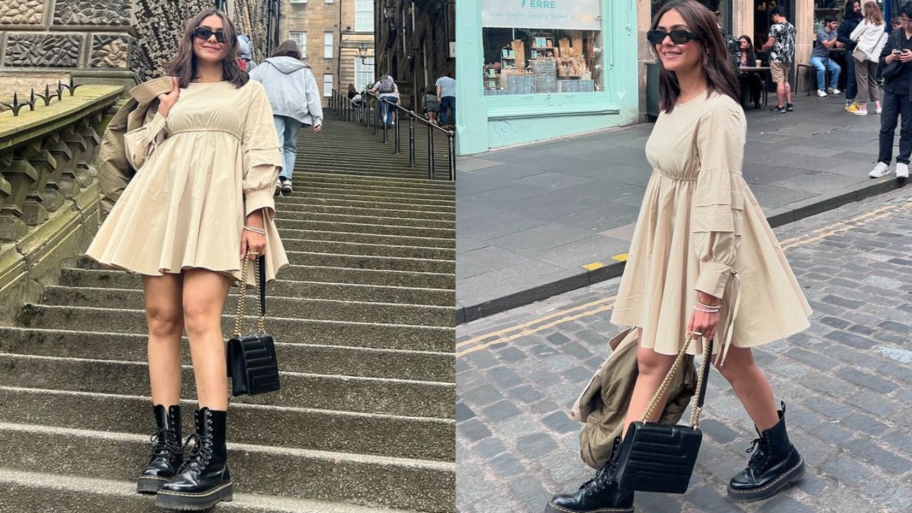  Mrunal Thakur’s beige dress and Jimmy Choo bag worth Rs 1,84,094, offer perfect inspiration on how to master neutral tones on vacation