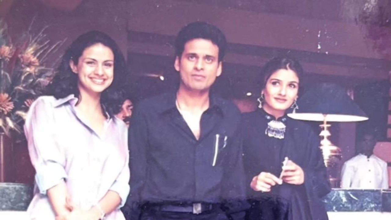 THROWBACK: Manoj drops PIC ft. Raveena, Gul from Aks days and it’s nostalgia at its peak (Instagram/@bajpayee.manoj)