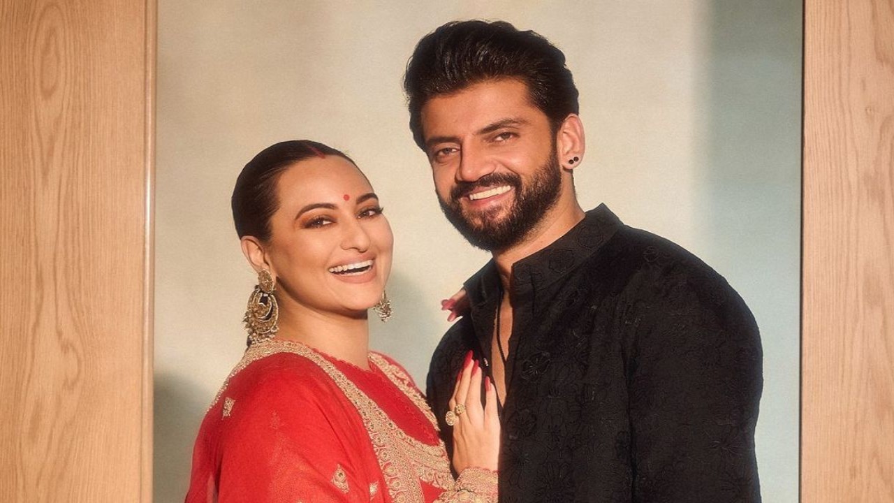 Sonakshi Sinha kisses Zaheer Iqbal as they celebrate two-month anniversary in US, pens goofy note: ‘Only a lifetime more of you annoying me’