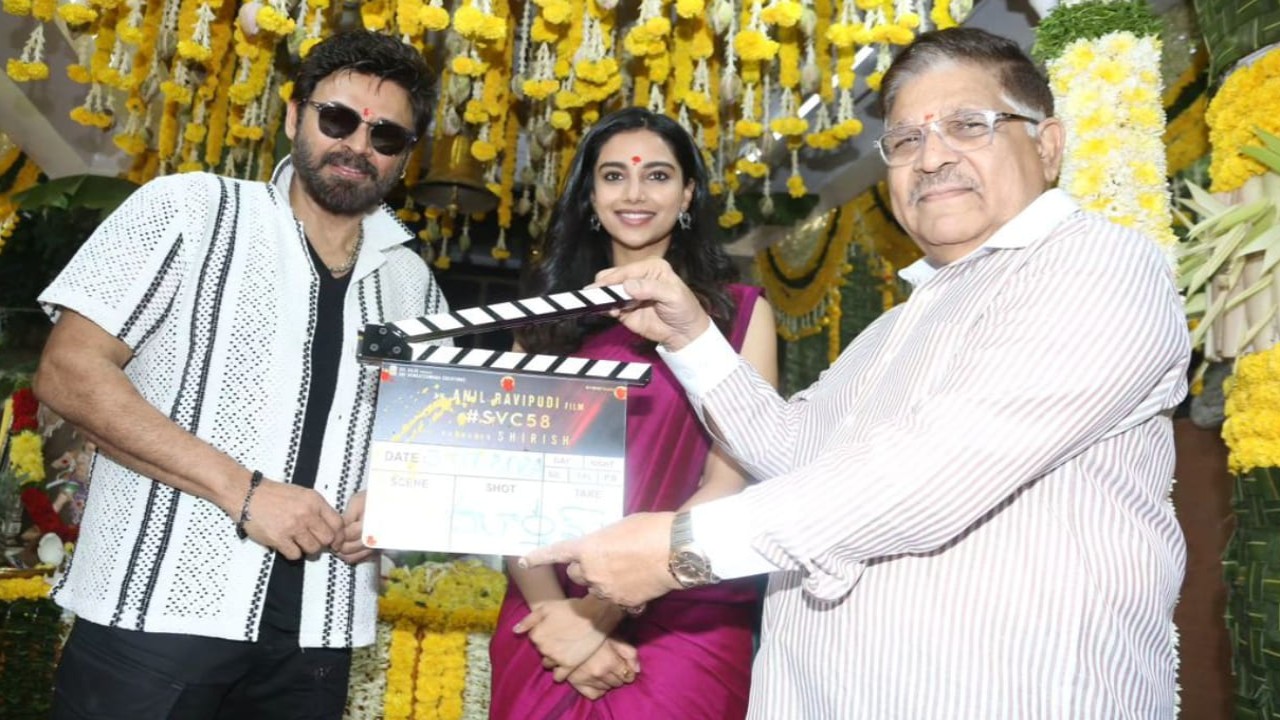 SVC 58: Venkatesh Daggubati resumes shooting for his upcoming film with director Anil Ravipudi; Watch BTS video