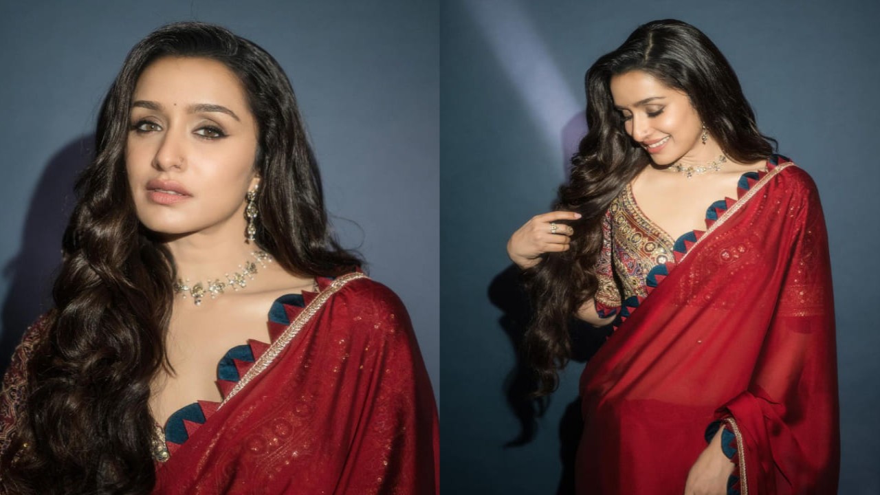 Shraddha Kapoor’s Rs 48,500 red saree is the perfect outfit to bookmark ...