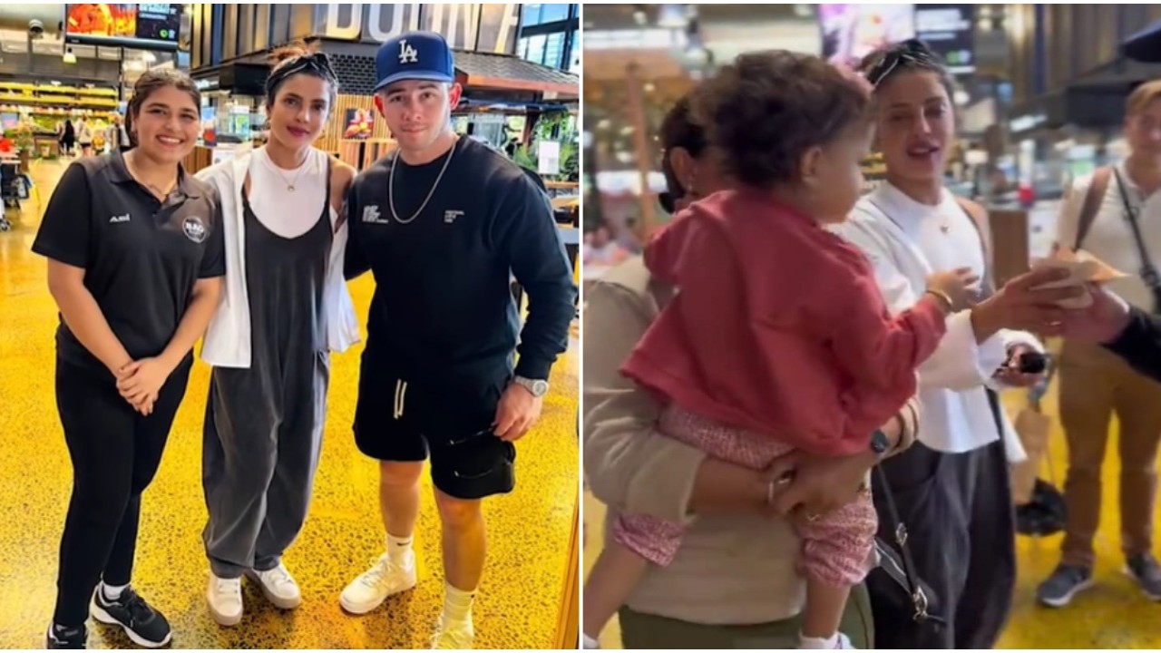 Priyanka Chopra and Nick Jonas pose with fan in VIRAL video from Australia; don’t miss Malti Marie at end