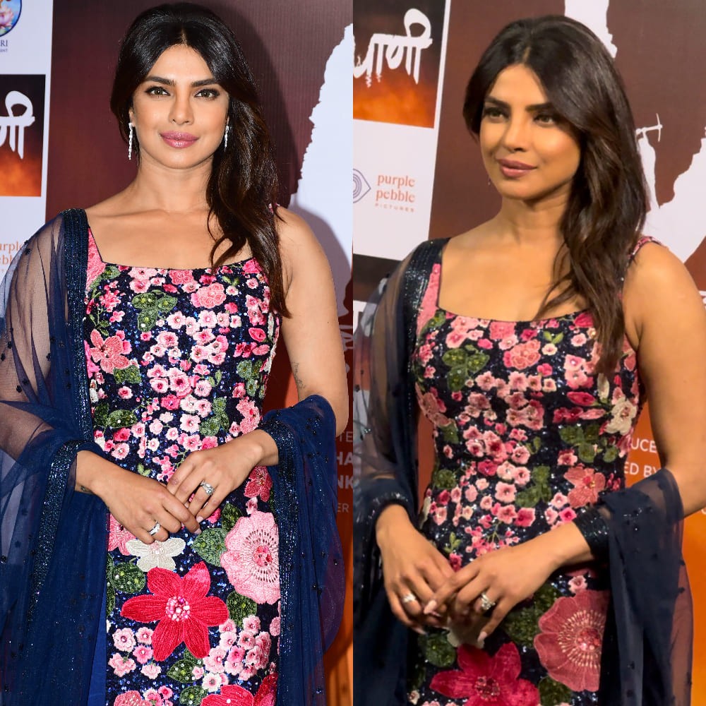 Priyanka Chopra’s Embellished Berry Manish Malhotra Saree Look Proves ...