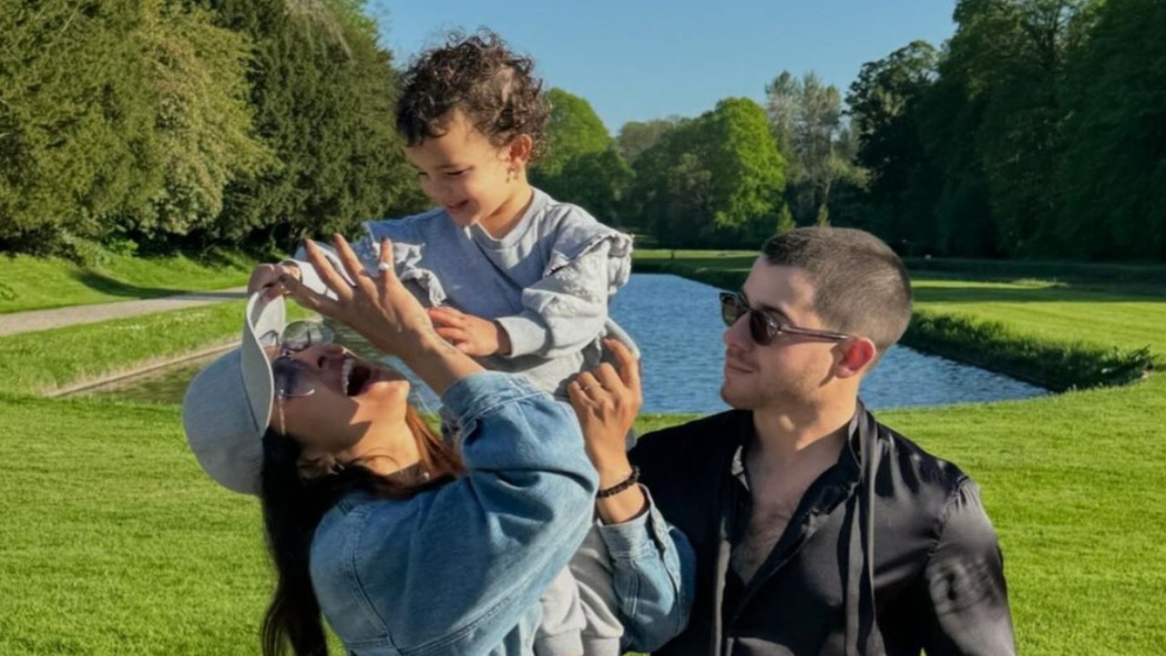 Priyanka Chopra, Nick Jonas and Malti Marie