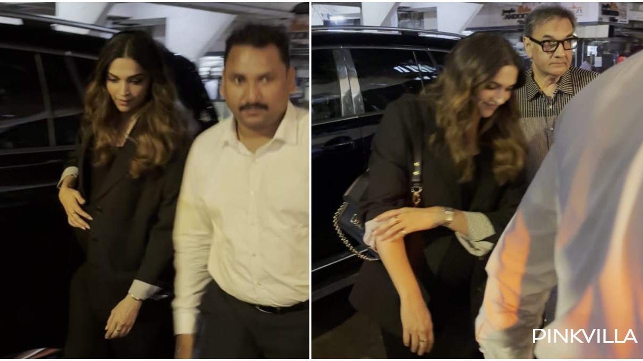 Deepika Padukone spotted with Ranveer Singh's family