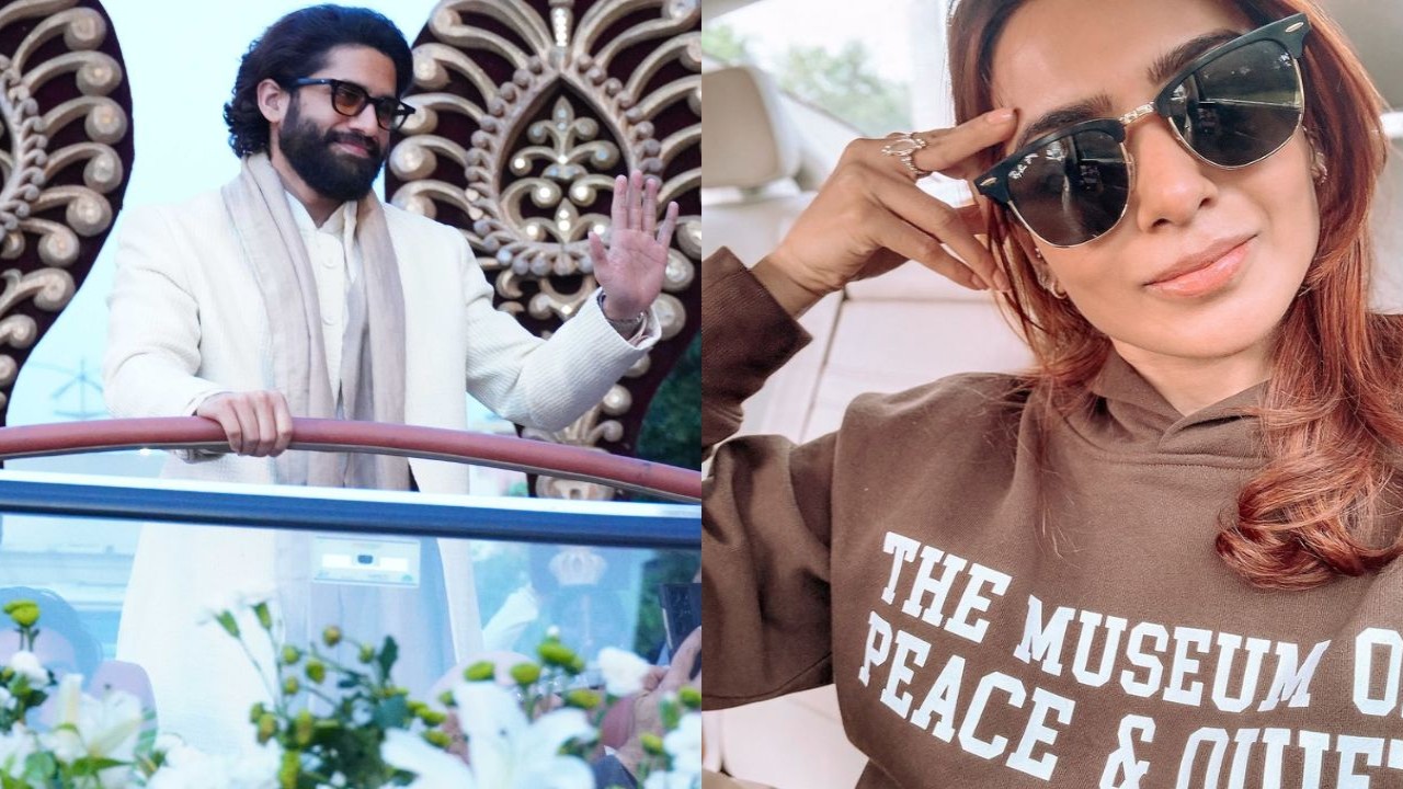 WATCH: Naga Chaitanya looks groom-ready in sherwani as he gets papped in Hyderabad; Samantha enjoys a game of pickleball