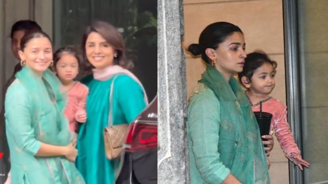 Alia, Neetu, Raha smile bright as they step out for Raksha Bandhan celebration; WATCH (Image: Viral Bhayani)