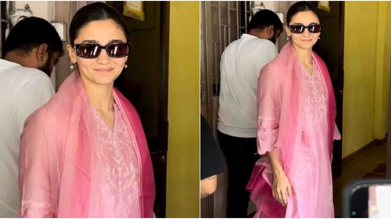 Alia Bhatt s basic ethnic look to work makes us sing Shaandaar s Gulaabo song as she looks unbelievably fabulous PINKVILLA