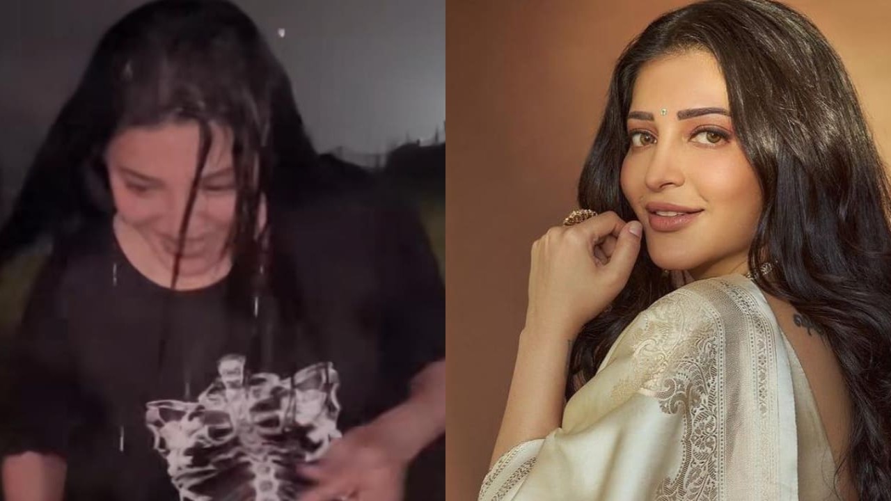 Shruti Haasan enjoying Vizag's heavy rain is every kid in us; DON'T MISS this video