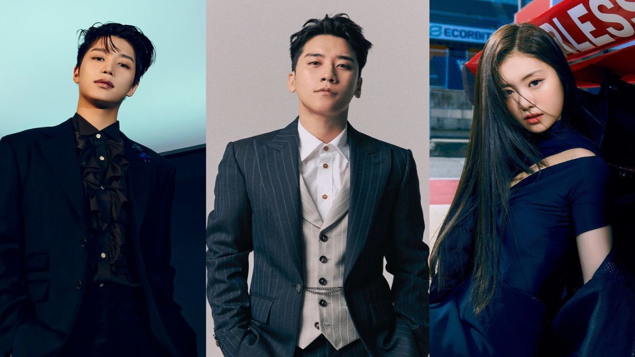 NCT’s Taeil, BIGBANG's Seungri, LE SSERAFIM's Kim Garam (Image Credits- SM Ent, YG Ent, Source Music)