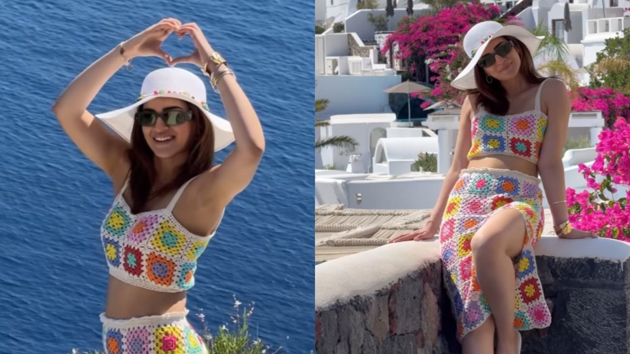 Kriti Sanon enjoying her Greece vacay in crochet co-ord set has rumored BF Kabir Bahia’s heart just like us; WATCH