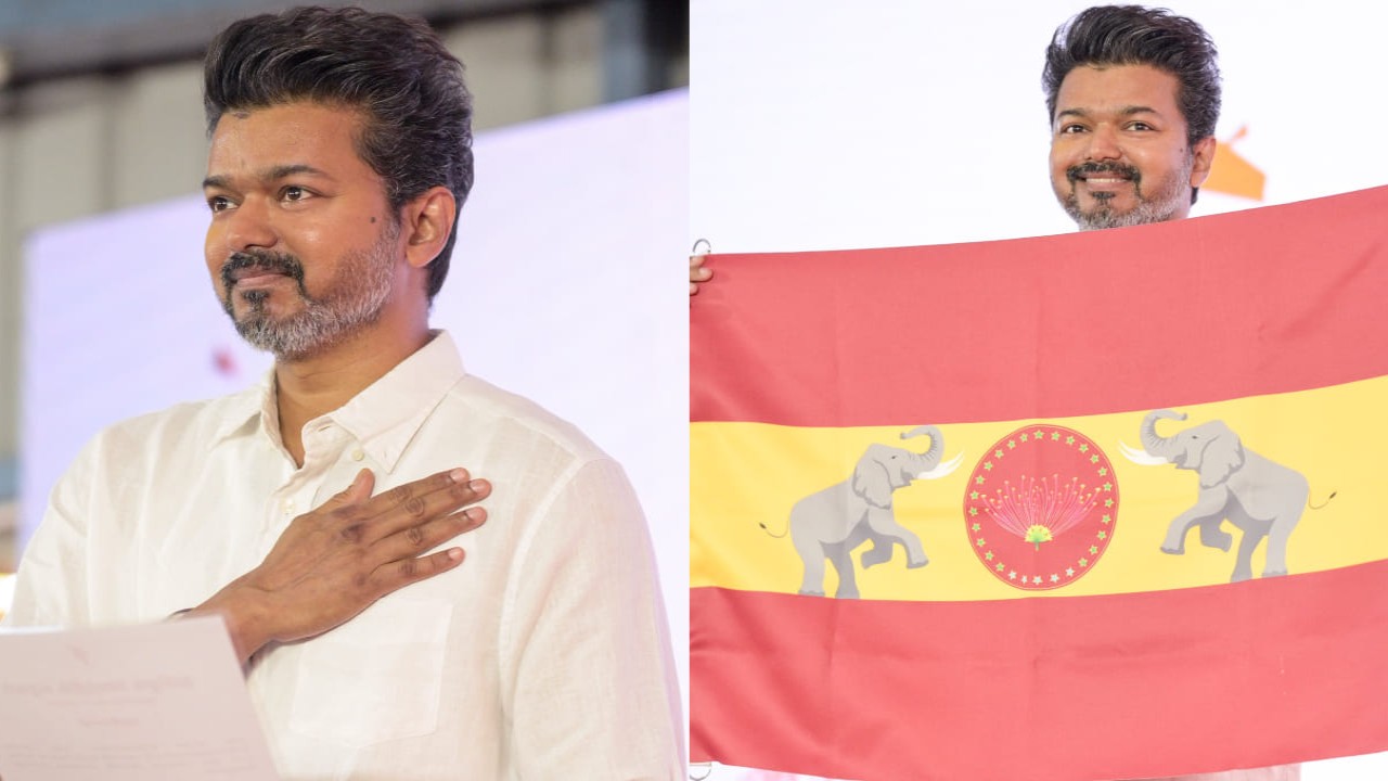 Thalapathy Vijay gets emotional as he speaks to his followers at TVK’s flag and anthem launch; says ‘We will work together…’