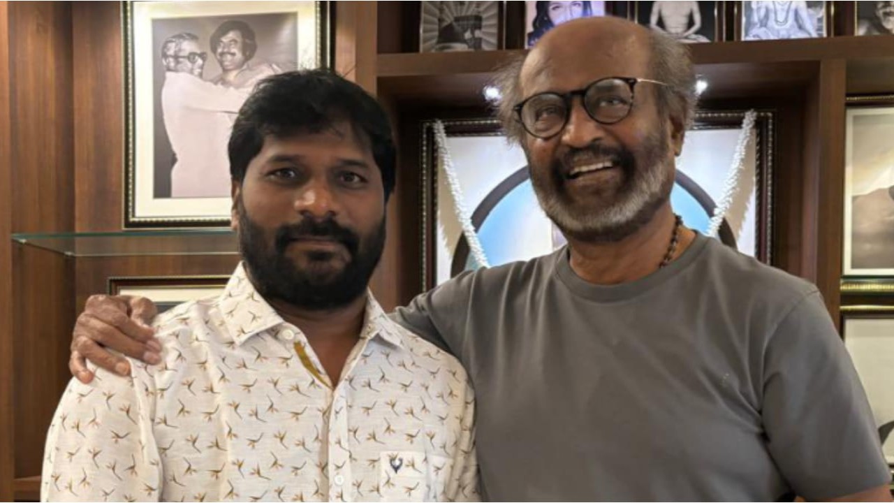 PHOTOS: After Thalapathy Vijay, Maharaja director Nithilan Saminathan meets Rajinikanth post film's success at box office