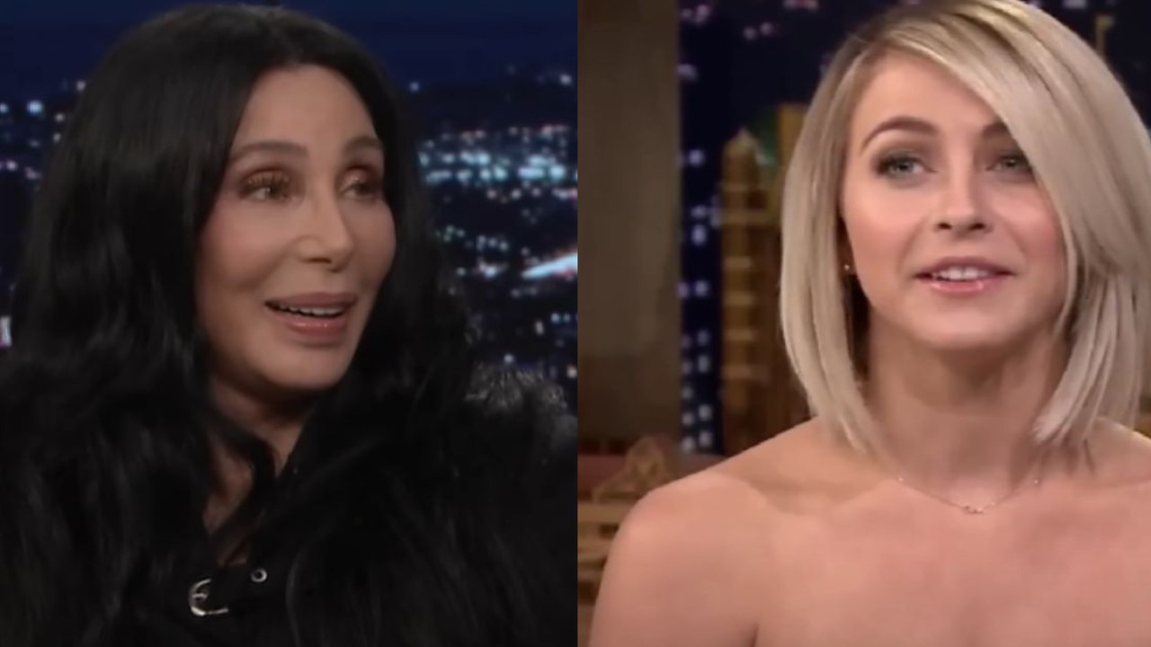 Cher and Julianne Hough (Images via YouTube/The Tonight Show Starring Jimmy Fallon)