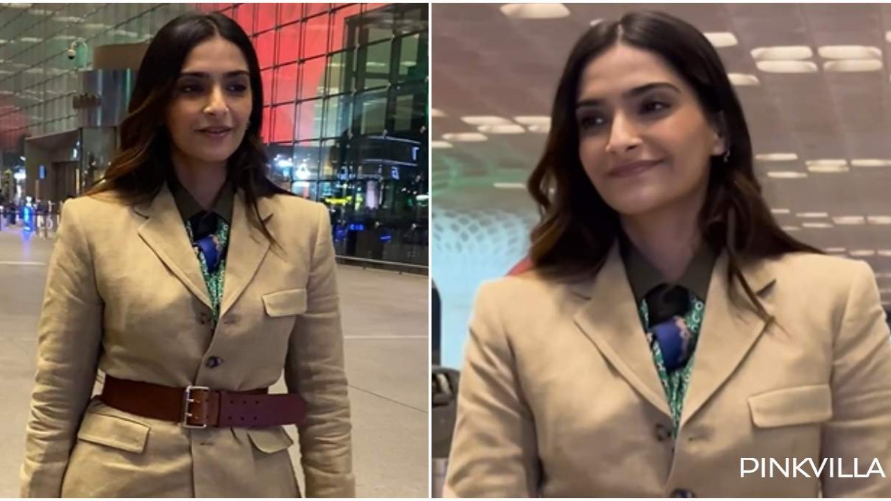 Sonam Kapoor at the Mumbai airport