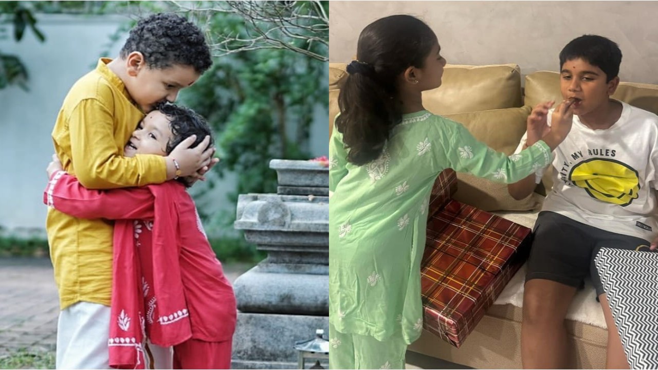 Allu Arjun and Rishab Shetty’s Raksha Bandhan INSIDE PICS, here's how their little ones celebrated sibling love