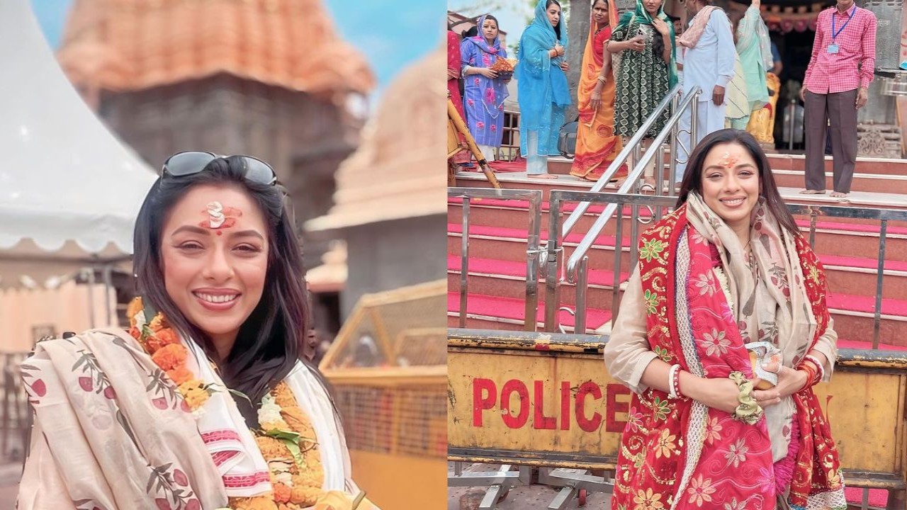 Anupamaa's Rupali Ganguly takes blessings at Ujjain's Mahakaleshwar mandir, drops stunning pics