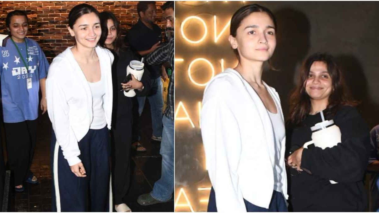 Alia Bhatt, Casual look, casual wear, track pants, jacket, hoodie, track suit, basic wear, casual, style, fashion