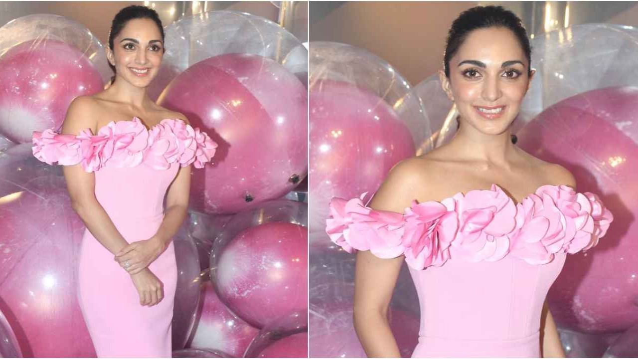 Kiara Advani, Formal Wear, bodycon dress, midi, midi dress, off-shoulder, pink, barbie, barbiecore, hot Style, Fashion