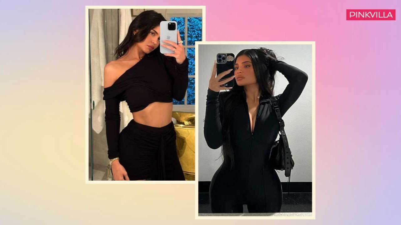 Kylie Jenner in all black outfits 