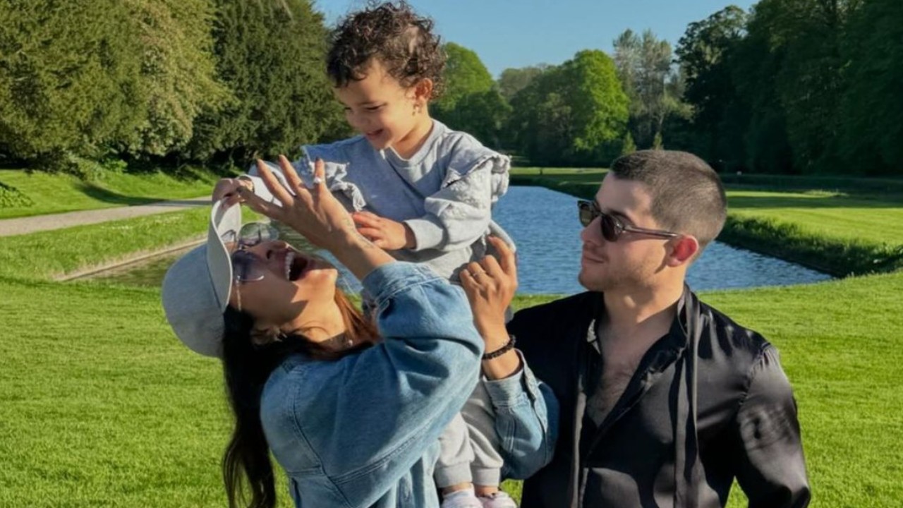 Priyanka Chopra, Nick Jonas and Malti Marie 