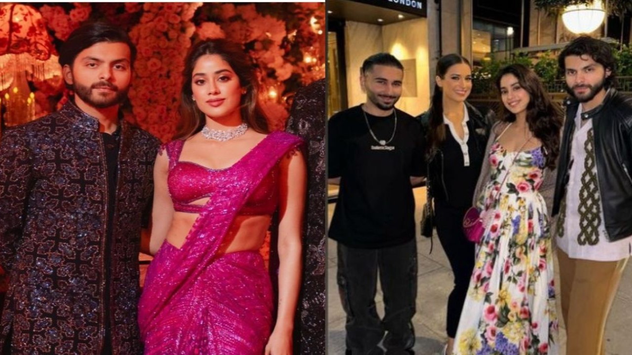 Janhvi Kapoor is all smiles and holds BF Shikhar Pahariya close as they pose with Orry in this UNSEEN PIC