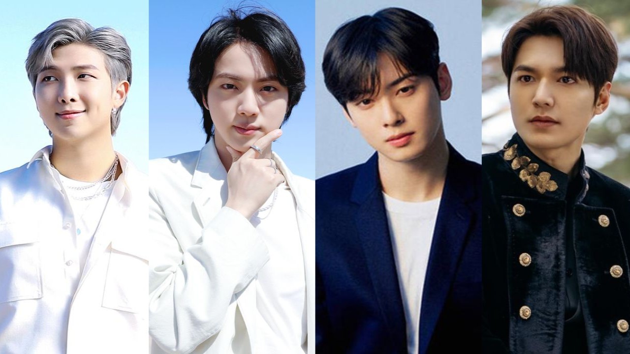 RM, Jin, Cha Eun Woo, Lee Min Ho: images from BIGHIT MUSIC, Fantagio, SBS