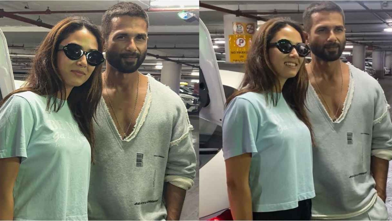 Mira Rajput, Shahid Kapoor, Airport, casual style, casual, crop top, joggers, track pants, casual look, style, fashion