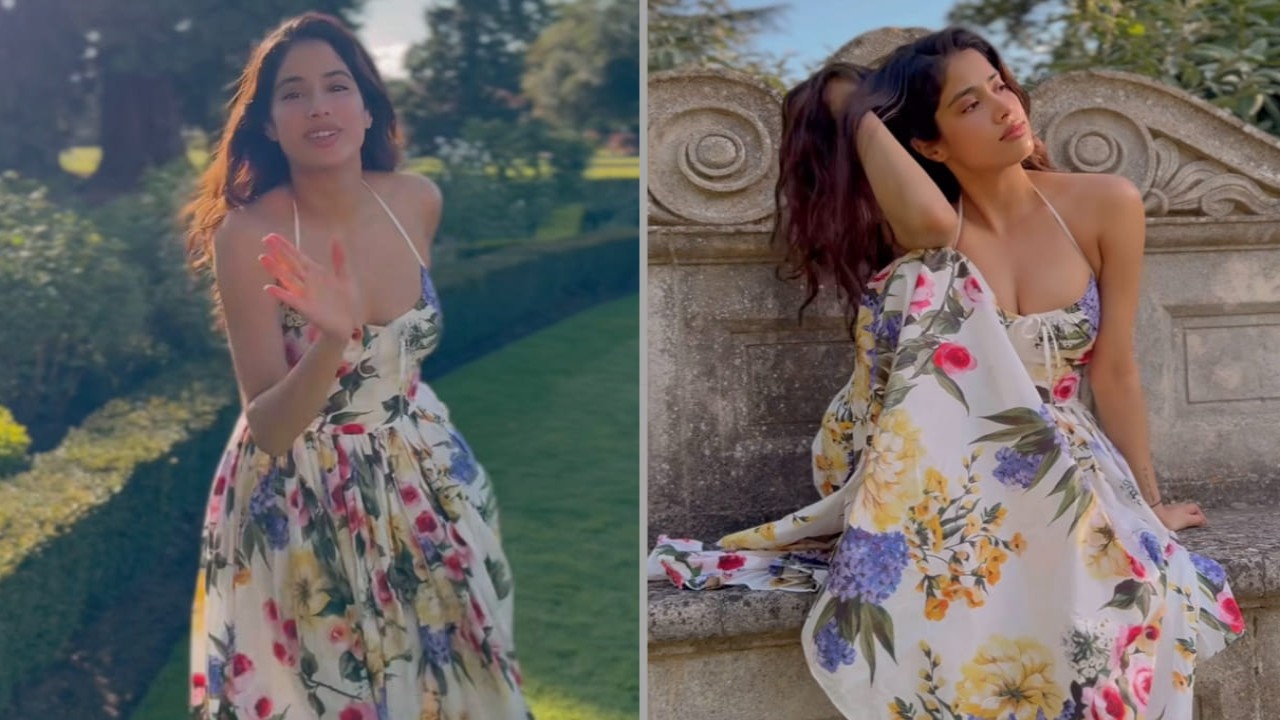 Janhvi Kapoor in Dolce and Gabbana floral dress