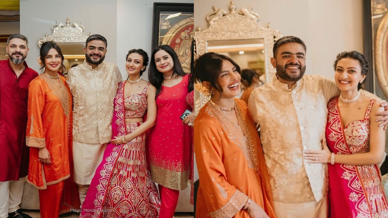 Priyanka Chopra in orange suit