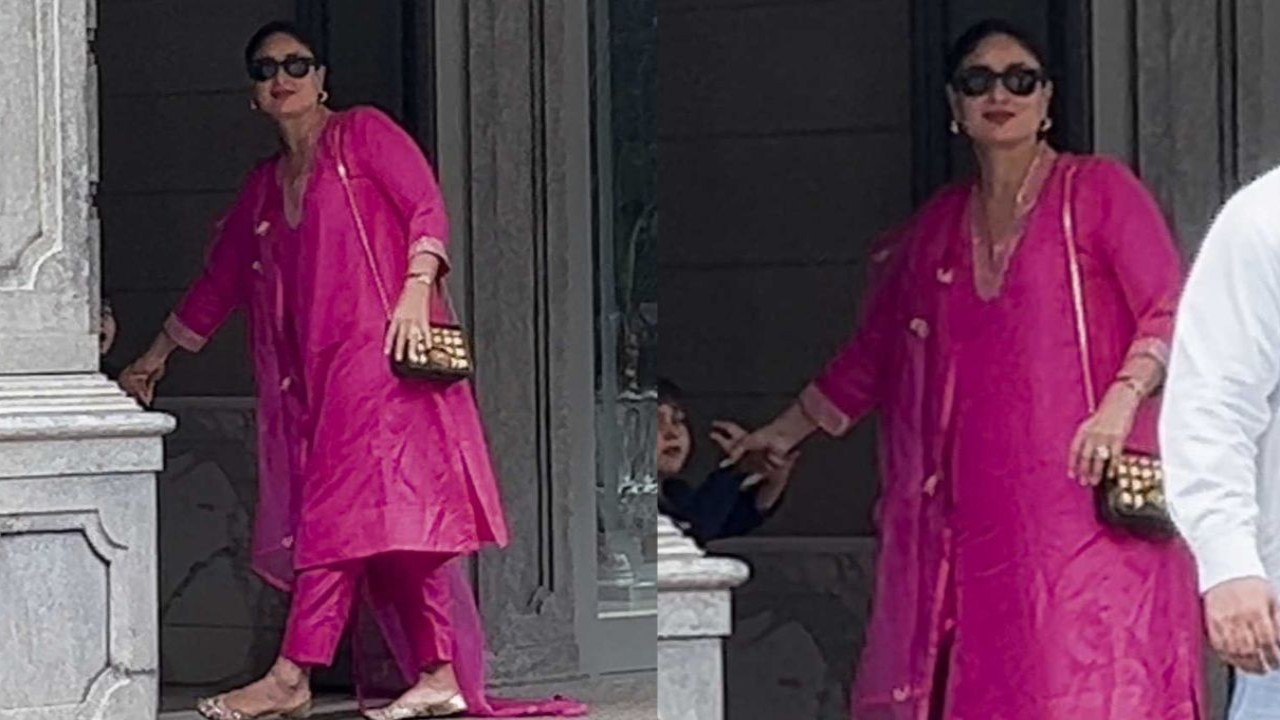 Kareena Kapoor keeps it elegant in a pink traditional outfit