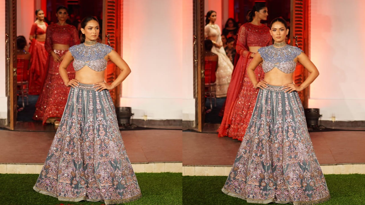 Mira Kapoor in blue and silver embellished lehenga 