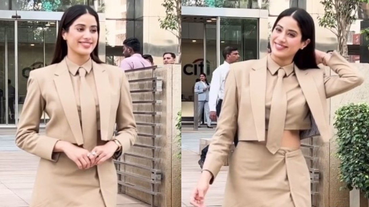 Janhvi Kapoor shows how to achieve a look with necktie like a pro