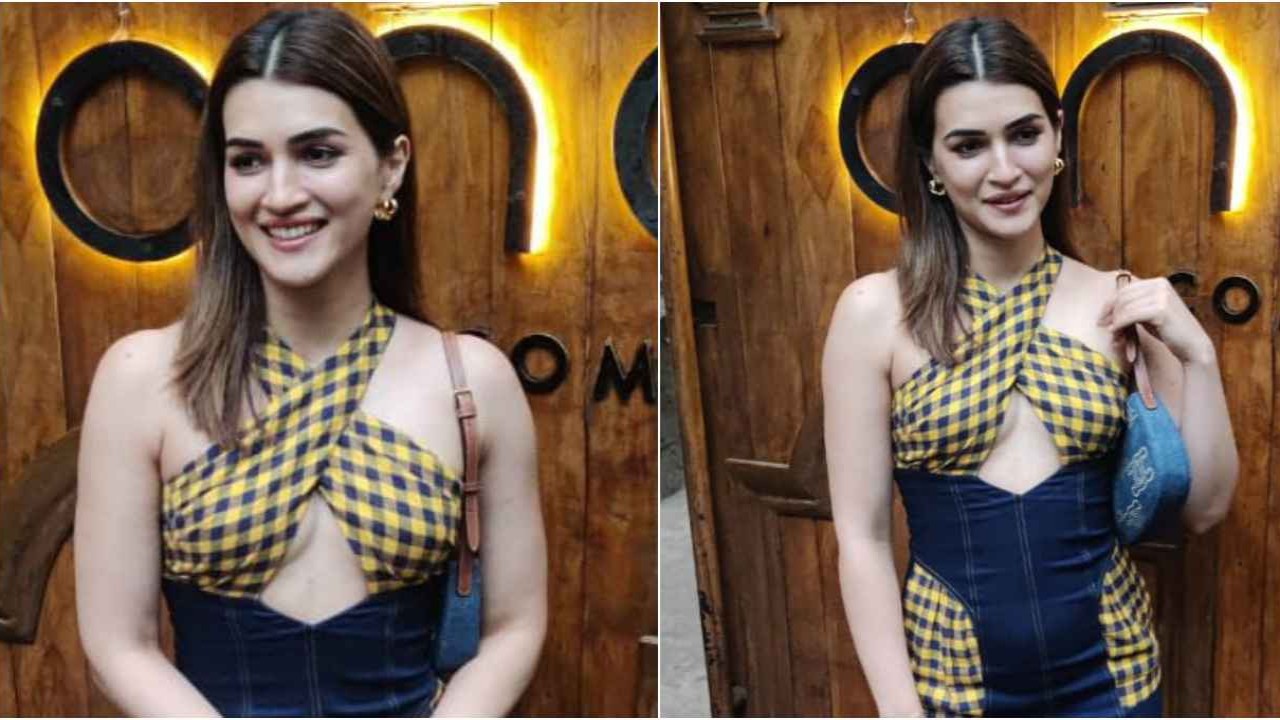 Kriti Sanon, Do Patti, denim, mini-dress, dress, gingham, bollywood, hot, style, fashion