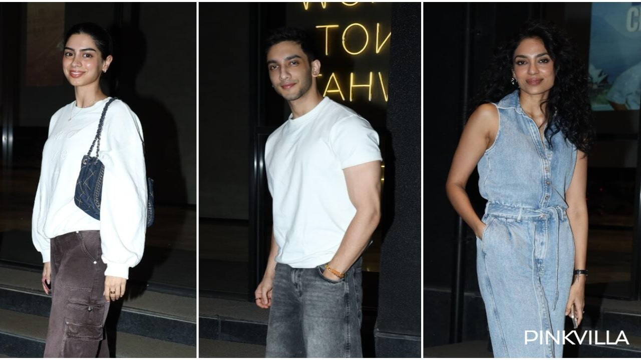 Angry Young Men Screening:  Rumored lovebirds Khushi Kapoor, Vedang Raina twin in white; Agastya Nanda, Sobhita Dhulipala and more arrive