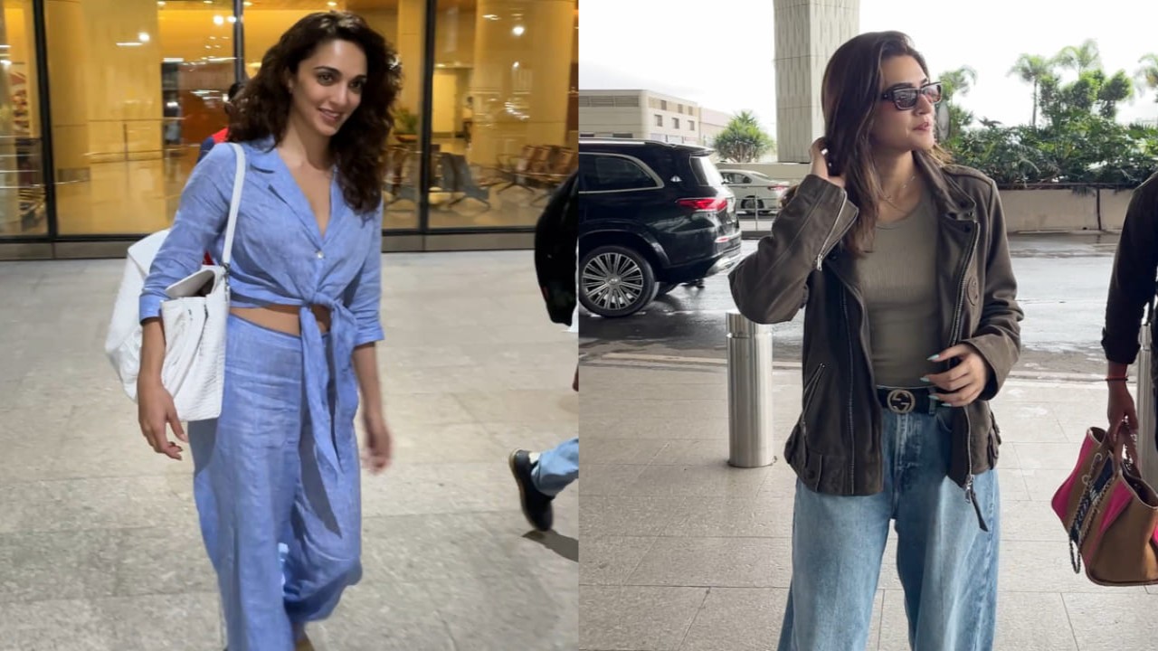 Kriti Sanon and Kiara Advani spotted at airport with their expensive bags