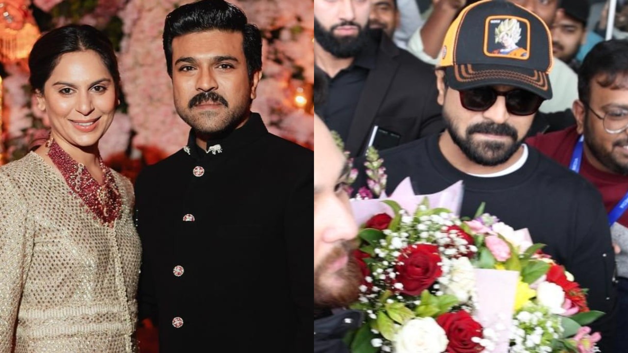 WATCH: Ram Charan, wife Upasana receive a grand welcome at Melbourne airport as they arrive to attend the 15th edition of IFFM