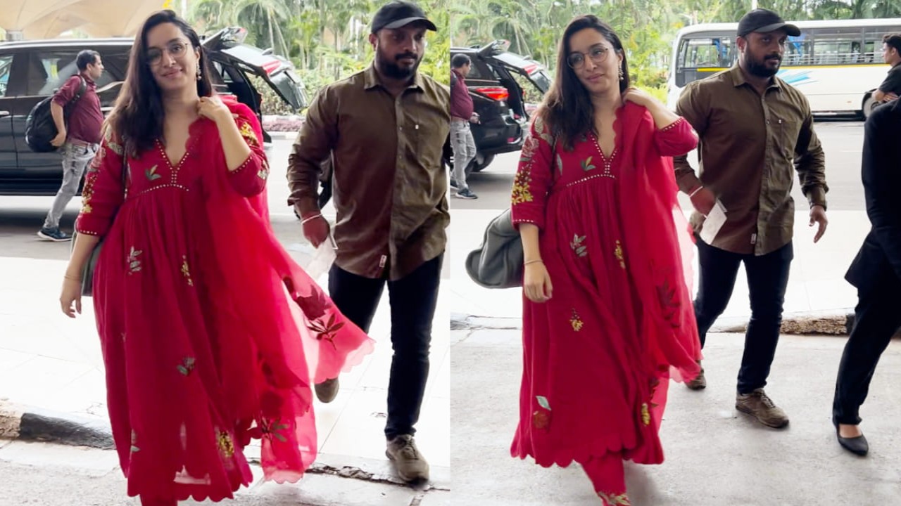 Shraddha Kapoor in red suit