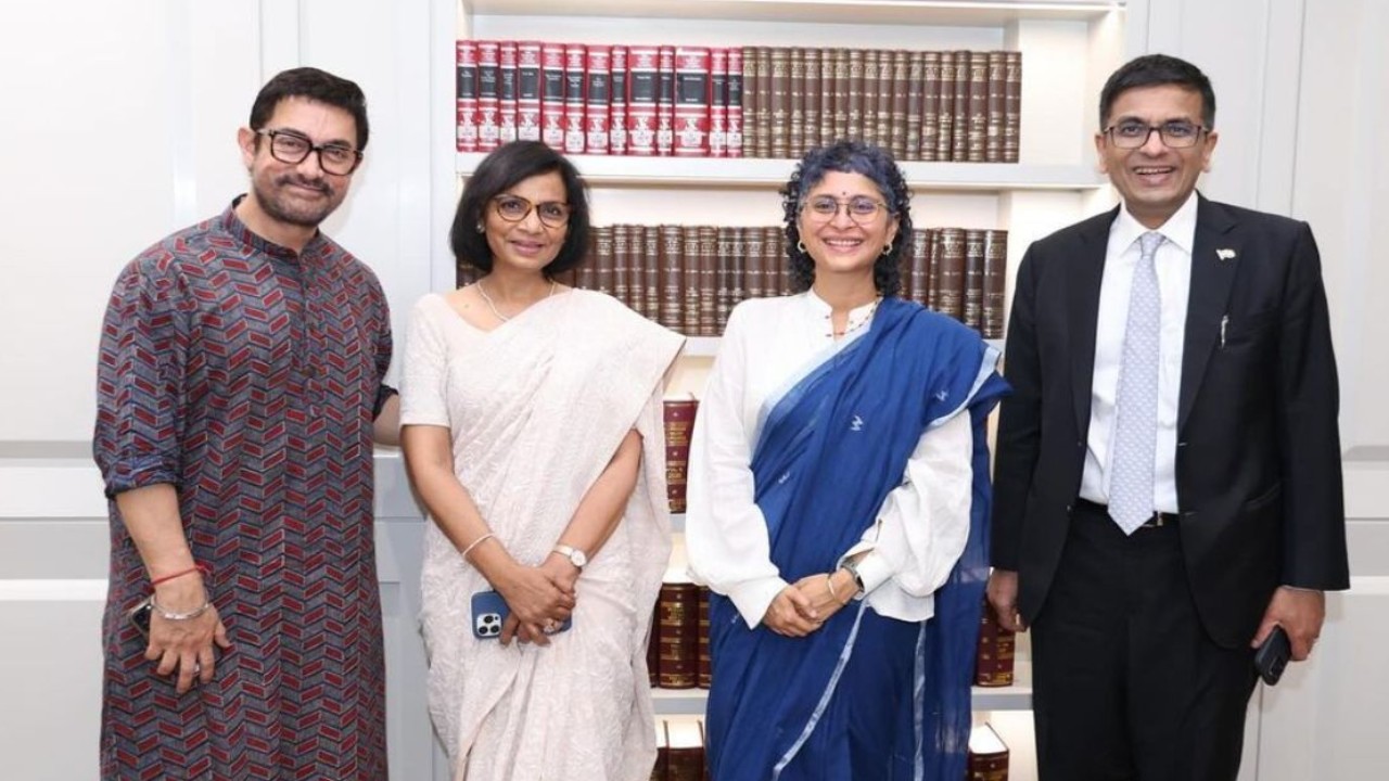 Aamir Khan, Kiran Rao pose with CJI DY Chandrachud during Laapataa Ladies SC screening; director expresses being ‘over the moon’: PICS